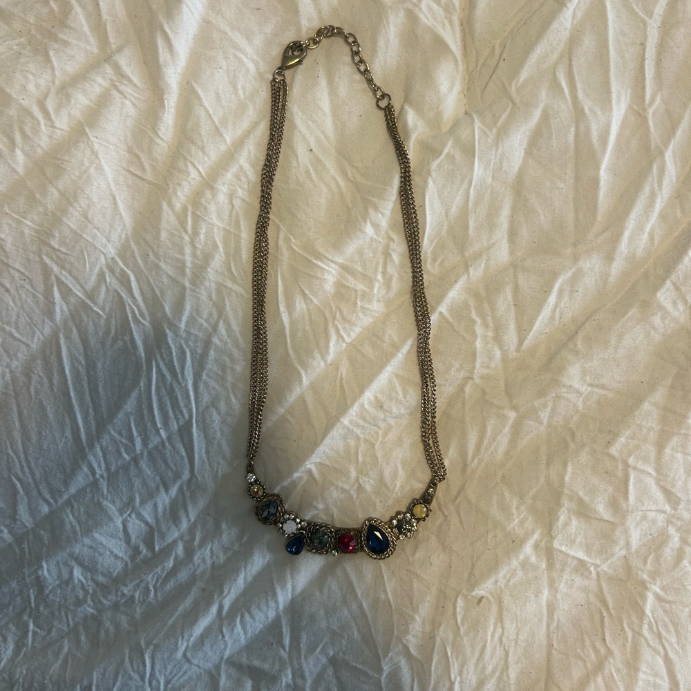Elegant Silver and Blue Necklace